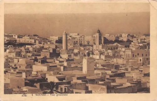 B218 Tunesien Sousse Gesamtansicht Vintage Postkarte