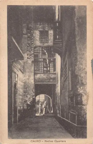 B220 Ägypten Kairo Ureinwohnerviertel Vintage Postkarte