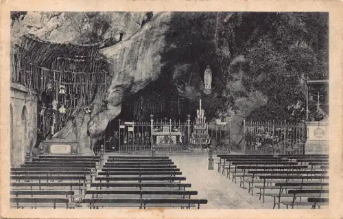 C060 Frankreich Lourdes La Grotte Miraculeuse 1948 Vintage Postkarte