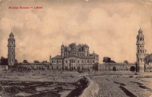 B222 Indien 1908 Laore Mozung Moschee Vintage Postkarte