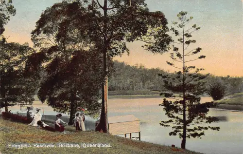 B225 Australien Queensland Enoggera Reservoir Brisbane Vintage Postkarte