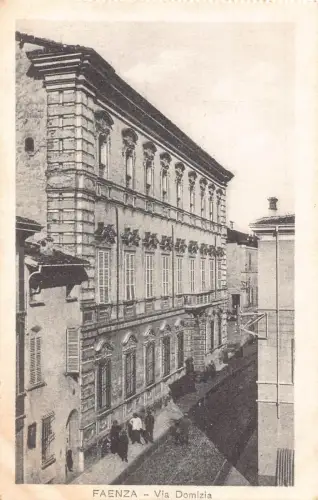 Italien Faenza Via Domizia Vintage Postkarte