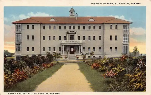 Panama The Hatillo Panama Hospital Vintage Postkarte