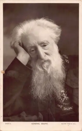 A830 General Booth Heilsarmee englischer Prediger RPPC Vintage Postkarte