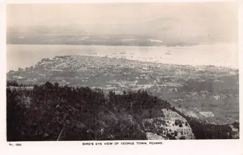 A831 Malaysia Vogelperspektive von George Town Penang Vintage Postkarte
