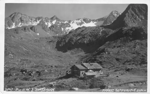 L098 Österreich 1928 Innsbruck Franz Sennhütte Hütte Vintage Postkarte