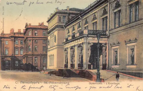 Russland 1906 St Petersburg L'Ermitage Staatliche Eremitage Museum Postkarte B872