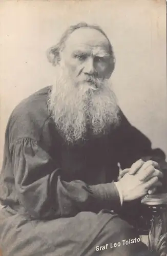 Russland Graf Lev Tolstoi Leo Tolstoi Schriftsteller RPPC Vintage Postkarte B875