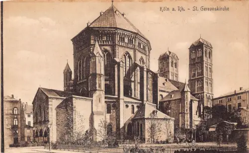 L121 Deutschland Köln Köln am Rhein St Gereonskirche Kirche Vintage Postkarte
