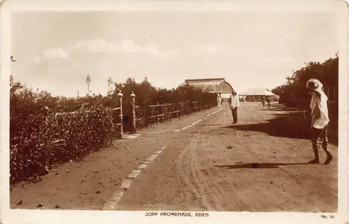 Jemen Aden Jopp Promenade RPPC Vintage Postkarte