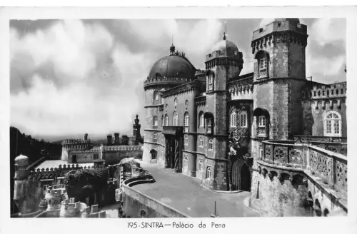 Portugal Sintra Palacio Nacional da Pena Palace Vintage Postkarte
