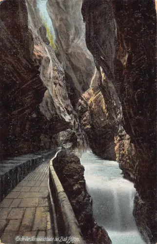 A197 Schweiz Ende der Taminaschlucht bei Bad Pfaefers Vintage Postkarte