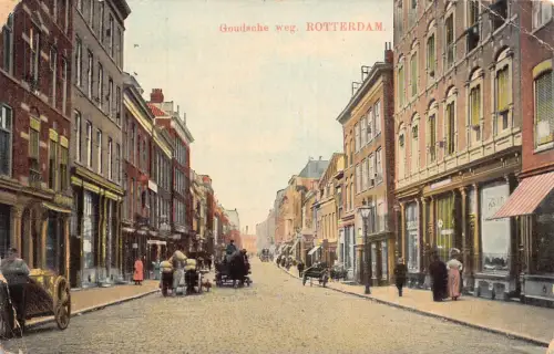 L486 Niederlande 1910 Rotterdam Goudsche weg Vintage Postkarte