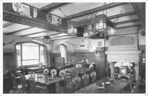 Schweiz 1936 Restaurant Wildemann Luzern Vintage Postkarte