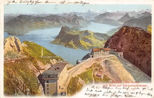 A199 Schweiz 1905 Pilatus Die Hotels Vierwldstättersee Postkarte