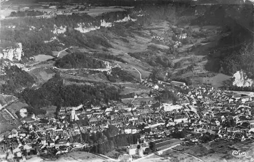 Frankreich Poligny Jura a vol d'oiseau RPPC Vintage Postkarte