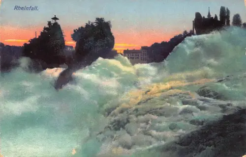 A202 Schweiz Rheinfall Wasserfall Vintage Postkarte