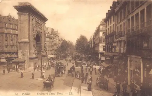 A203 Frankreich 1907 Paris Boulevard Saint Denis Sammlungen Liköre Postkarte