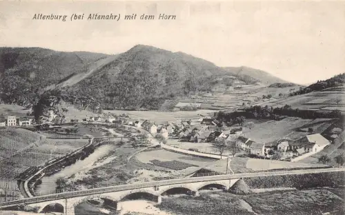 A107 Deutschland Altenburg bei Altenahr mit Hornbrücke Vintage Postkarte
