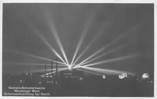 A108 Deutschland Siemens Schuckertwerke Nürnberger Werk Bei Nacht Lichter Postkarte