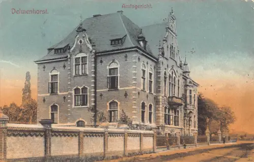 A108 Deutschland 1906 Delmenhorst Amtsgericht Vintage Postkarte