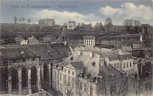 A108 Deutschland 1914 Gruss aus Cornelimünster Gesamtansicht Vintage Postkarte