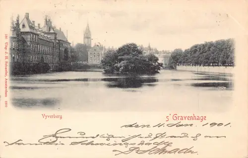 A204 Niederlande 1901 Haag S'Gravenhage Vyverberg alte Postkarte