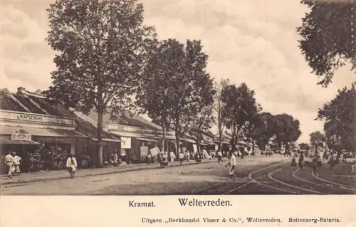 L228 Indonesien Niederländisch Ostindien Kramat Weltevreden Vintage Postkarte