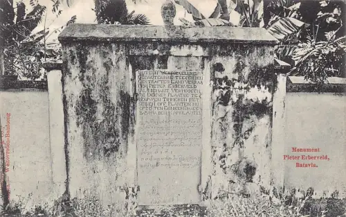 L228 Indonesien Niederländisch Ostindien Batavia Denkmal Pieter Erberveld Postkarte