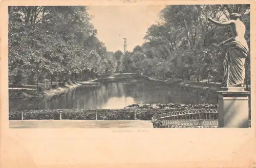 A212 Deutschland Berlin Tiergarten Goldfischteich Vintage Postkarte