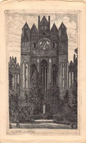 L050 Deutschland Kloster Chorin Ghotischer Dom Vintage Postkarte