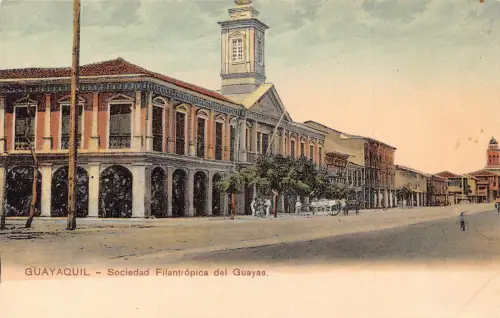 Ecuador Guayaquil Sociedad Filantropica del Guayas Vintage Postkarte