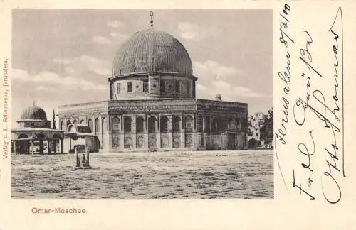 B491 Israel 1900 Omar Moschee Jerusalem Moschee Vintage Postkarte