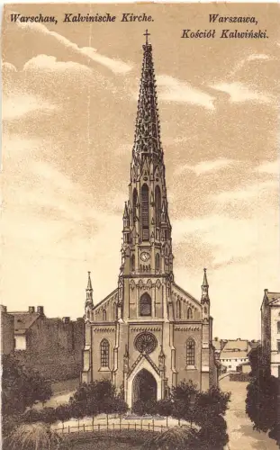 B533 Polen Warschau Warszawa Kalvinische Kirche Kirche Postkarte