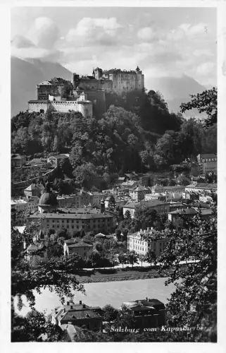 B093 Österreich Salzburg vom Kapuzinerberg RPPC Vintage Postkarte