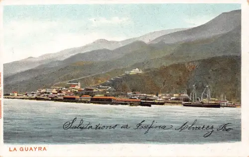 Venezuela 1904 La Guayra Schiffe alte Postkarte