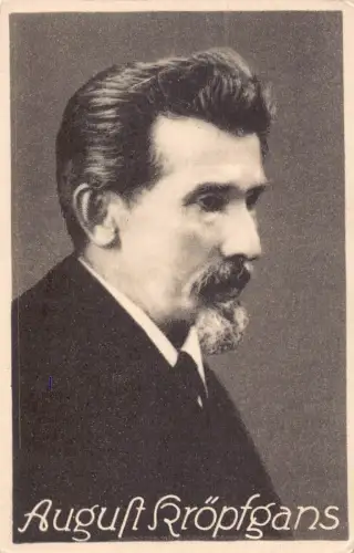 Portrait von August Kroepfgans 70. Geburtstag Vintage Postkarte