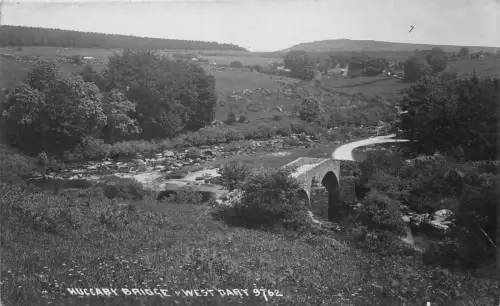 B130 England Huckaby Bridge West Dart Vintage Postkarte