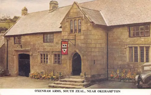 B128 England 1977 Oxenham Arms Inn South Zeal bei Okehampton Vintage Postkarte