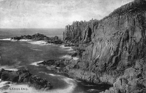 B128 England Land's End Vintage Postkarte