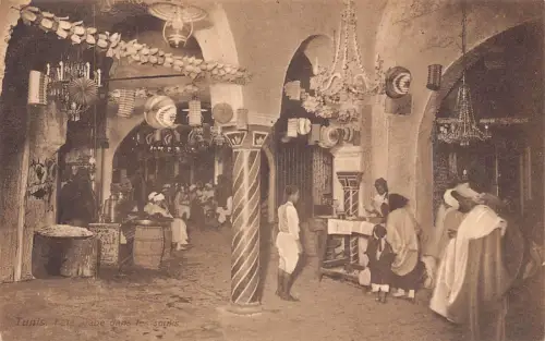 B556 Ethnische Tunis Fete arabe dans les souks Arabische Mädchen Eingeborene Postkarte