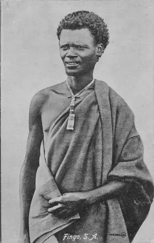 B557 Ethno Native Man Fingo Südafrika Vintage Postkarte