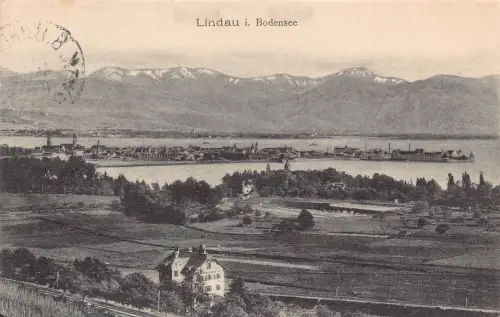 B228 Deutschland 1907 Lindau i Bodensee Postkarte