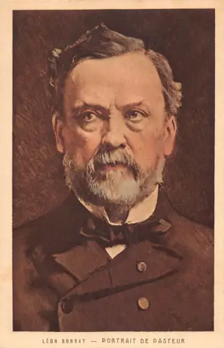 Portrait de Pasteur Art signiert Leon Bonnat Vintage Postkarte
