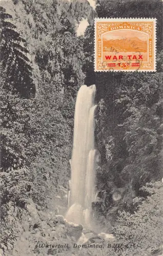 Dominica Wasserfall Vintage Postkarte