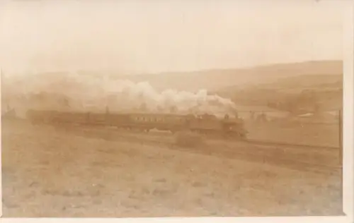 B122 Transport Dampfzug auf Eisenbahn RPPC Vintage Postkarte