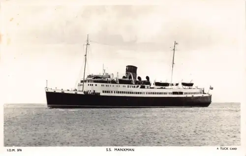 B122 Transportschiff Dampfschiff SS Manxman Echtfoto Vintage Postkarte