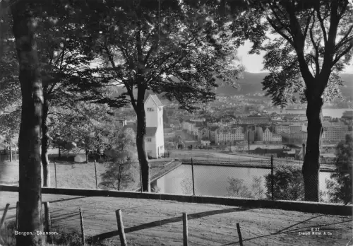 B231 Norwegen Bergen Skansen RPPC Vintage Postkarte