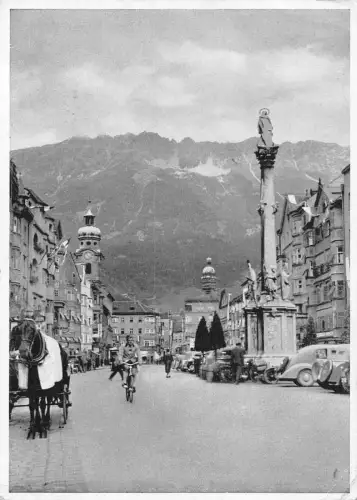 B231 Österreich 1951 Autos Mountainbike Innsbruck gegen Nordkette Postkarte