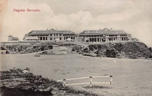 L523 Indien Dagshai Kaserne Vintage Postkarte